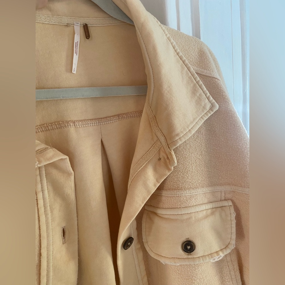 FREE PEOPLE Ruby shacket peach size small oversized - Picture 13 of 13